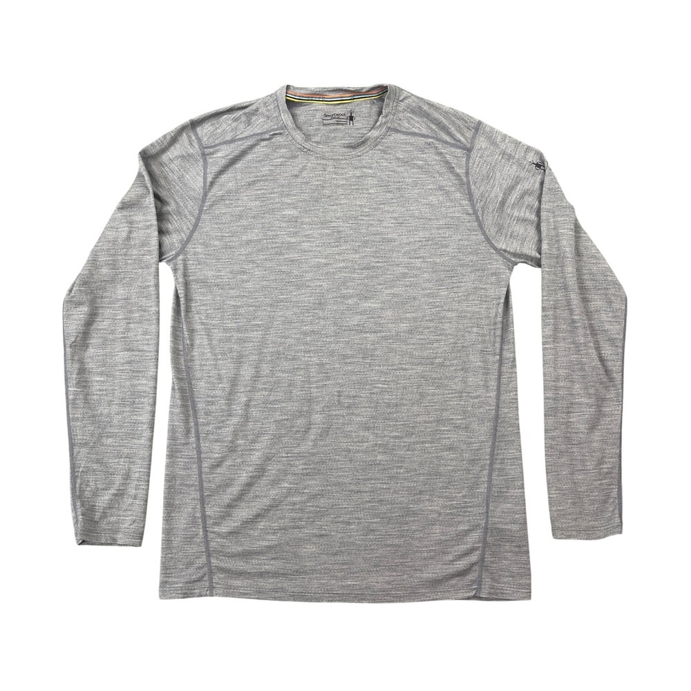 Smartwool Base Layer Shirt Mens L Grey Merino 150 Long Sleeve Heathered SW000748